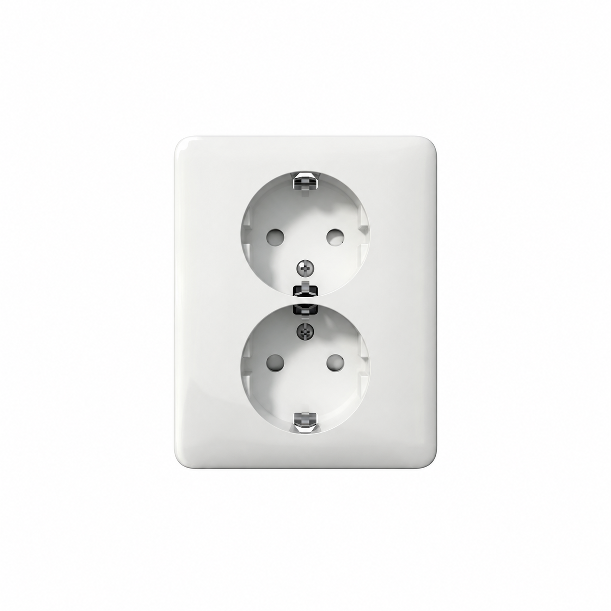 Grounded Double Wall Socket