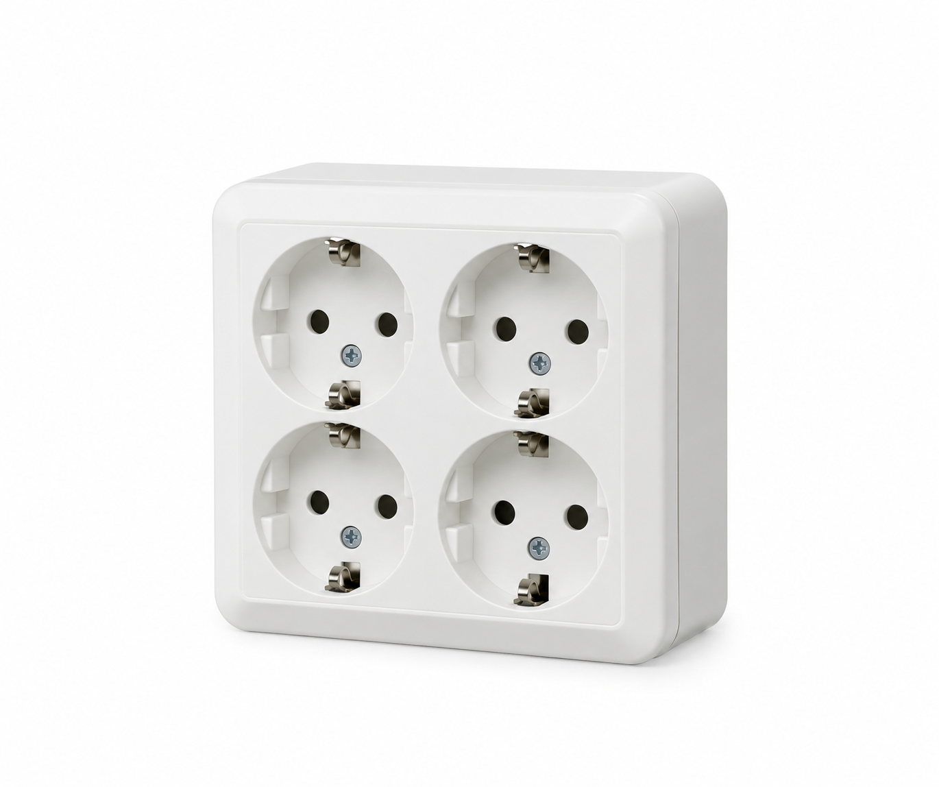 4-Way Surface-Mounted Socket