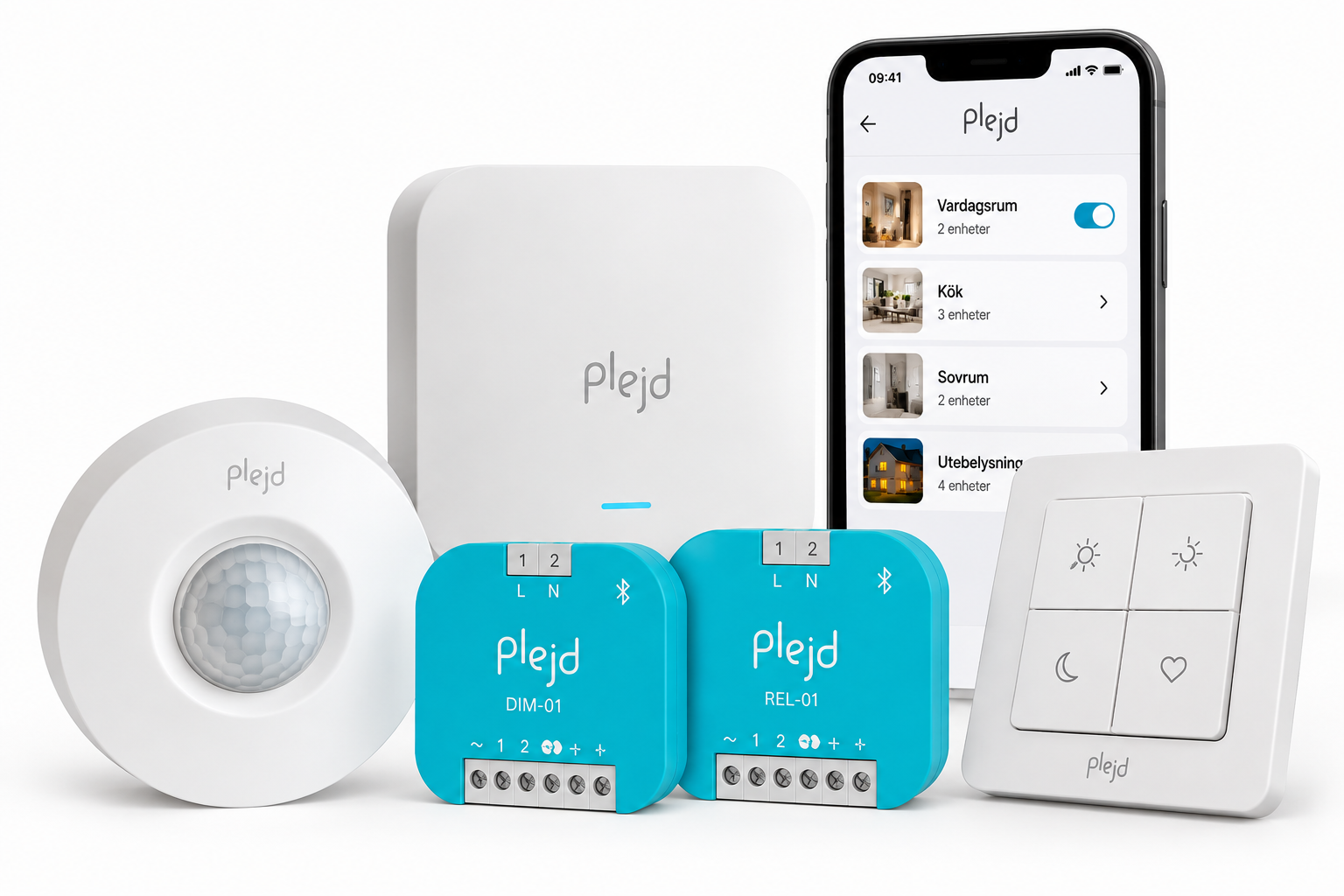 Smart belysningsinstallation för hela hemmet