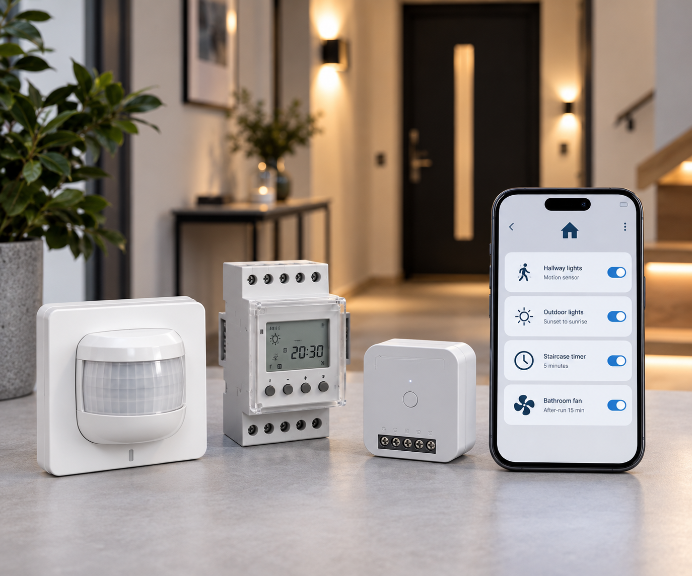 Smart sensor- och timerautomation